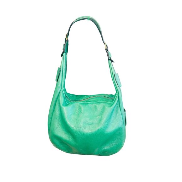 Ralph Lauren Green Pebble Leather Hobo Shoulder Bag Luxury Money Sustainable - Picture 4 of 16